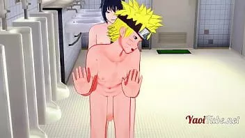 تشغيل Naruto yaoi - ناروتو وساسكي يمارسان الجنس في مرحاض المدرسة ويمارسان الجنس في فمه وحماره. الشرج creampie الشرج 2/2