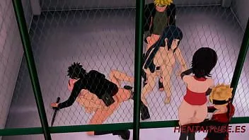 تشغيل Boruto Naruto Hentai - Mega orgy with sakura، hinata، sarada، kiba، naruto & boruto fucking together and enjoy and cum