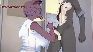 تشغيل Beastars furry yiff hentai - Legosi x juno jerk off، boobjob and anal with cum in her tits and ass