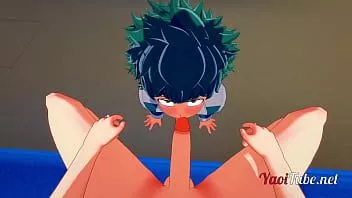 تشغيل My Hero Academia boruto yaoi - Midoriya Izuku (deku) و boruto uzumaki يمارسان الجنس في اللسان تحت الأرض ، Creampie سرج 1-2.