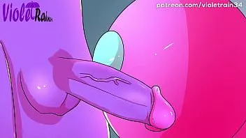 play Różowy podnieca oszusta i pieprzy ją i kończy na jej pośladkach - wśród nas animacja NSFW