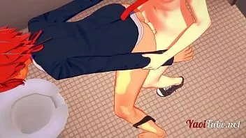 Putar 2 nekoboys berhubungan seks di toilet sekolah , handjob dan anal dengan crempie