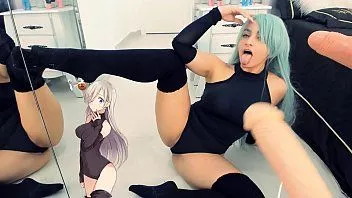 Odtwórz Gorące lwy elizabeth - podwójny lodzik cosplay dziewczyna i twarz ahegao - cosplay dziewczyna chupando gostoso 2 wibratory - creampie