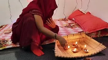 Abspielen Dipawali, besonderer Tag, ficken mit Freund Bhabhi, indisches Dorf, wunderschöner, wirklich heißer Sex