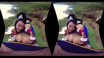 تشغيل League of Legends Cosplay VR Porn بطولة أنيسة كيت وكس كات في Wild Raw Threeway