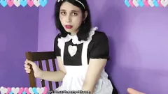 Redare Slutty Tranny Servitoare DaniTheCutie Joc de rol care suge penisul și cu un vibrator