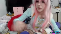 play Lana Rain como Super Sonico: Solo Dildo Play na Cam