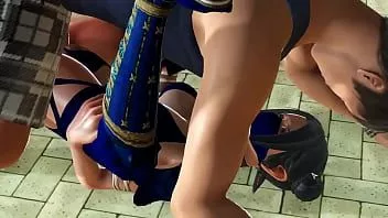Jouer Kitana mortal kombat cosplay hentai game girl ayant des relations sexuelles avec un homme dans une vidéo de gameplay porno