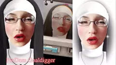 Putar Biarawati dalam kacamata memberi Anda tujuan dengan joi yang memikat dan fantasi wajah