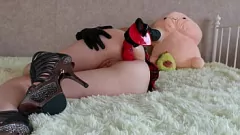 play Zniszczenie odbytu z małym dildo: masturbacja munduru cosplay cosplay