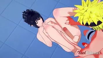 تشغيل Naruto yaoi - تمتص sasuke مع نائب الرئيس في فمه ومارس الجنس مع creampie بواسطة naruto