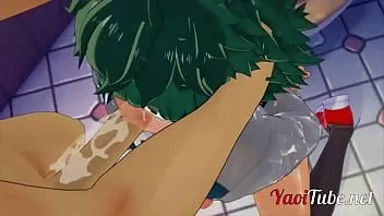 Jouer Boku no hero yaoi - deku pipe bakugou bites et il éjacule dans sa bouche
