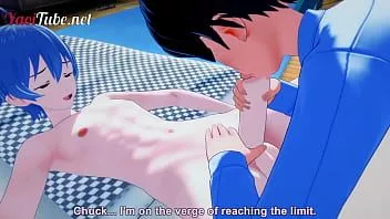 Abspielen Evangelion Yaoi Hentai 3d - Shinji x Kaworu. Handjob, Blowjob und Bareback mit mehreren Cums